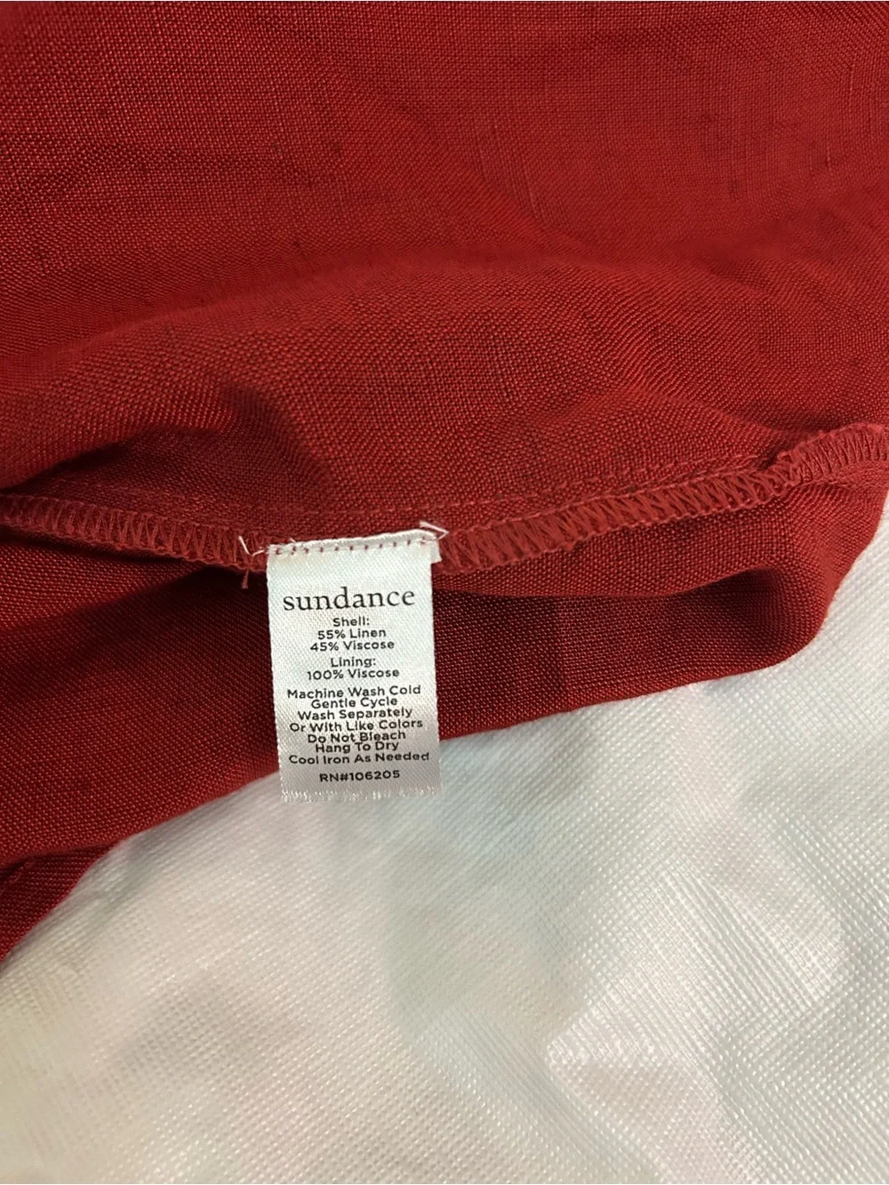 NWOT Sundance Sleeveless linen blend Rust Tiered Maxi Dress - Picture 5 of 9